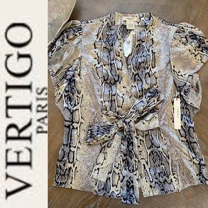 Vertigo paris Snakeskin Print blouse